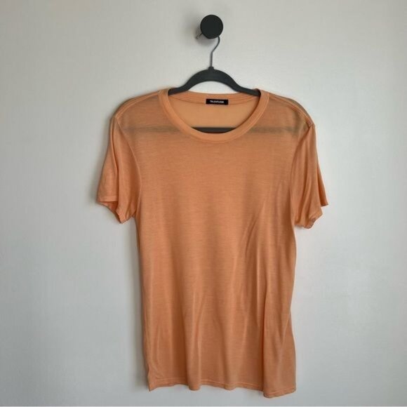 Talentless Modal Short Sleeve Tee in Peach - M - Picture 2 of 5